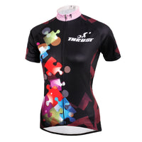 ILPALADINO Puzzle Pink-collar Black Women Cycling Jerseys Short-sleeve Summer Spring Sportswear Gear Pro Cycle Clothing Racing Apparel Outdoor Sports Leisure Biking Shirt NO.588 -  Cycling Apparel, Cycling Accessories | BestForCycling.com 