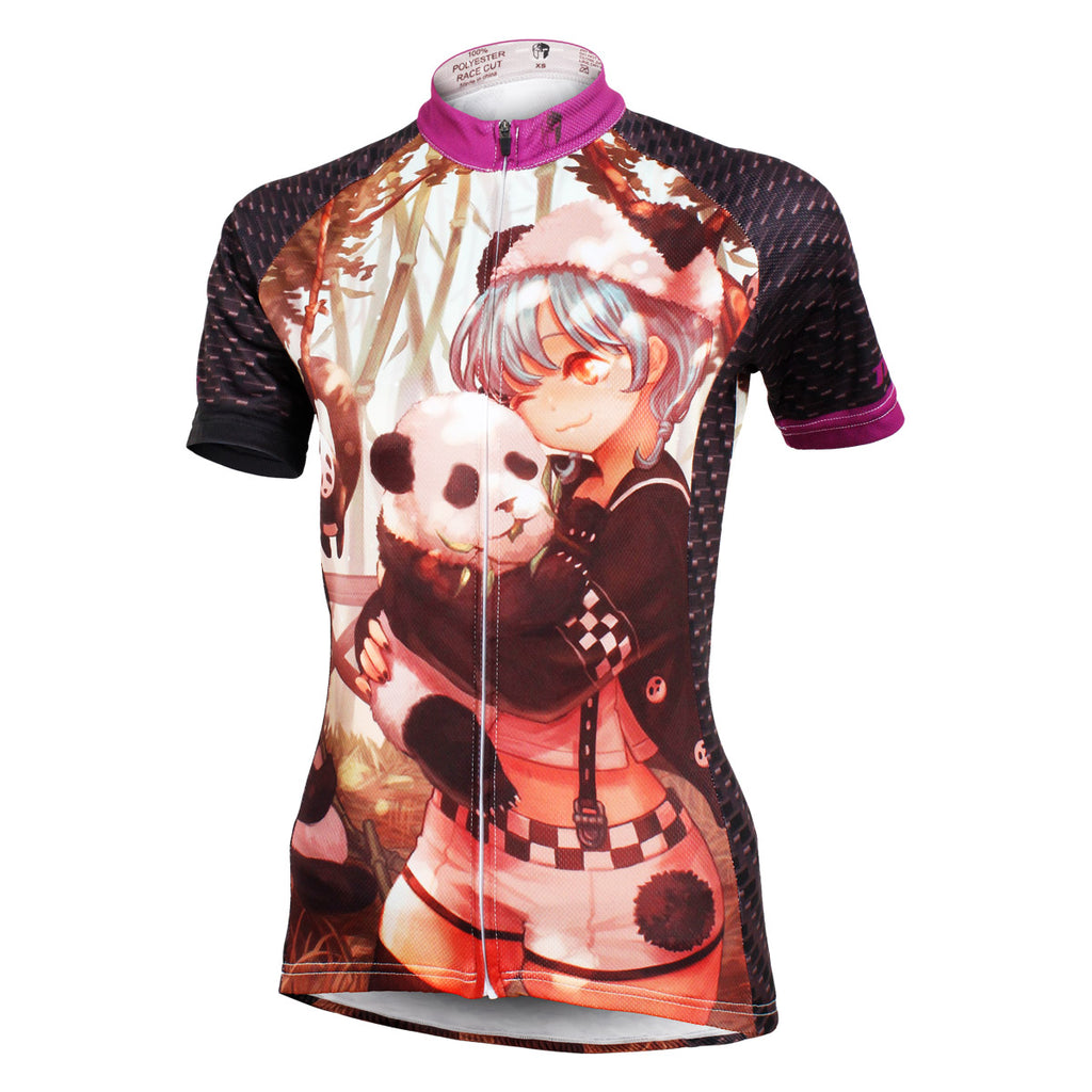 Ilpaladino Little Panda & Two-dimensions Lovely Girl Women's Cycling Jersey Short Sleeve Biking Shirts Breathable Summer Bicycling Clothes NO.590 -  Cycling Apparel, Cycling Accessories | BestForCycling.com 