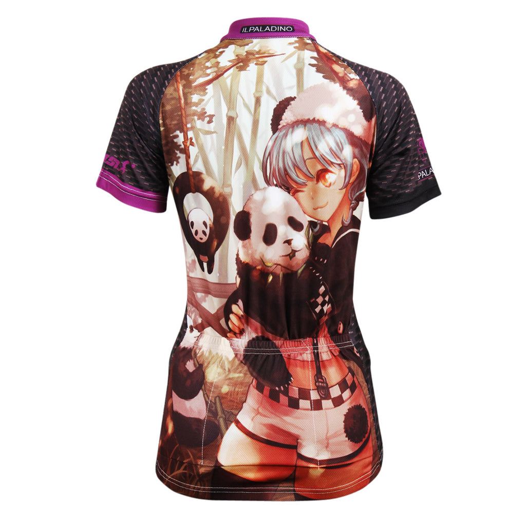 Ilpaladino Little Panda & Two-dimensions Lovely Girl Women's Cycling Jersey Short Sleeve Biking Shirts Breathable Summer Bicycling Clothes NO.590 -  Cycling Apparel, Cycling Accessories | BestForCycling.com 