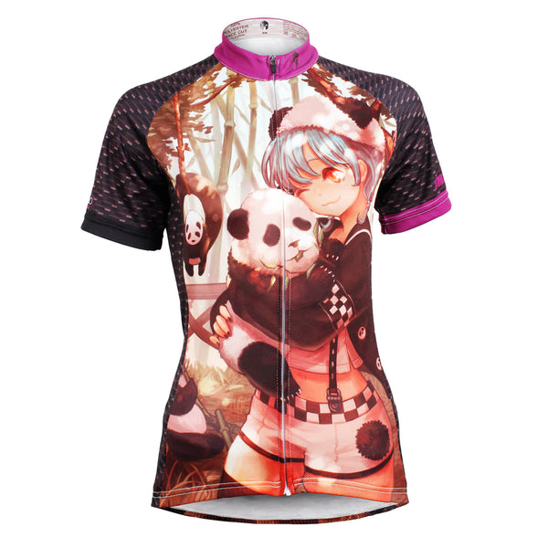 Ilpaladino Little Panda & Two-dimensions Lovely Girl Women's Cycling Jersey Short Sleeve Biking Shirts Breathable Summer Bicycling Clothes NO.590 -  Cycling Apparel, Cycling Accessories | BestForCycling.com 