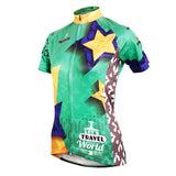 TRAVEL THE WORLD Yellow Golden Star Green Women Cycling Jerseys Short/long-sleeve Summer Spring Sportswear Gear Pro Cycle Clothing Racing Apparel Outdoor Sports Leisure Biking Shirt NO.596 -  Cycling Apparel, Cycling Accessories | BestForCycling.com 