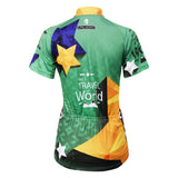 TRAVEL THE WORLD Yellow Golden Star Green Women Cycling Jerseys Short/long-sleeve Summer Spring Sportswear Gear Pro Cycle Clothing Racing Apparel Outdoor Sports Leisure Biking Shirt NO.596 -  Cycling Apparel, Cycling Accessories | BestForCycling.com 