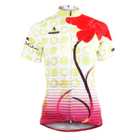 Ilpaladino Red Flowers Summer Women's Short-Sleeve Cycling Jersey Biking Shirts Breathable Outdoor Sports Gear Leisure Biking T-shirt Sports Clothes NO.597 -  Cycling Apparel, Cycling Accessories | BestForCycling.com 