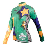 Women MTB Jerseys TRAVEL THE WORLD Yellow Golden Star Green Women Cycling Jerseys 596 -  Cycling Apparel, Cycling Accessories | BestForCycling.com 