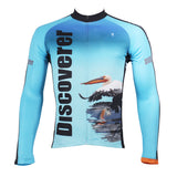 Men's Blue Full Zipper Long-sleeve Cycling Jersey for Outdoor Sport Leisure Sport Winter Bike Shirt Bicycle clothing ILPALADINO 302(velvet ) -  Cycling Apparel, Cycling Accessories | BestForCycling.com 