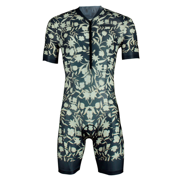 Triathlon Tri Suit - Men's Elite Short Sleeve Trisuit Cycling Running Swimming 1019