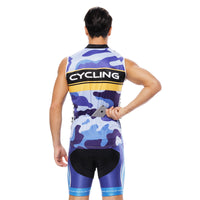 Blue Camo Men's Cycling Sleeveless Bike Jersey/Kit T-shirt Summer Spring Road Bike Wear Mountain Bike MTB Clothes Sports Apparel Top / Suit NO. 816 -  Cycling Apparel, Cycling Accessories | BestForCycling.com 