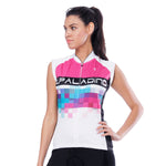 Pink Blue Mosaic Women's Cycling Sleeveless Bike Jersey T-shirt Summer Spring Road Bike Wear Mountain Bike MTB Clothes Sports Apparel Top NO. 788 -  Cycling Apparel, Cycling Accessories | BestForCycling.com 