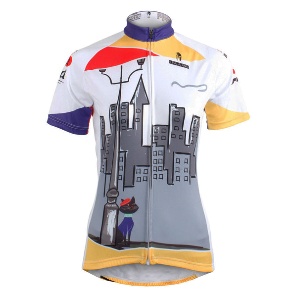 Ilpaladino City& Black Cat Women's Quick Dry Short-Sleeve Cycling Jersey Biking Shirts Breathable Summer Apparel Outdoor Sports Gear Wear NO.601 -  Cycling Apparel, Cycling Accessories | BestForCycling.com 