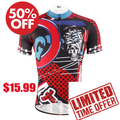 ILPALADINO Injury Rock Skull Red Sport Shirt Cycling Short Sleeve Jersey Exercise Bicycling Pro Cycle Clothing Racing Apparel Outdoor Sports Leisure Biking Shirts 615 -  Cycling Apparel, Cycling Accessories | BestForCycling.com 