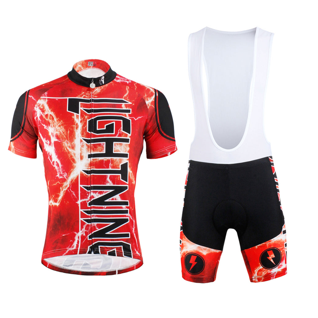 Ilpaladino Flashing Lightning Natural Phenomenon Cycling Short-sleeve Suit /Jersey Exercise Bicycling Pro Cycle Clothing Racing Apparel Outdoor Sports Leisure Biking Shirts Team Kit Red NO.616 -  Cycling Apparel, Cycling Accessories | BestForCycling.com 