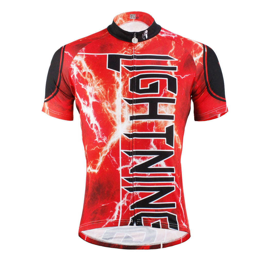 Ilpaladino Flashing Lightning Natural Phenomenon Cycling Short-sleeve Suit /Jersey Exercise Bicycling Pro Cycle Clothing Racing Apparel Outdoor Sports Leisure Biking Shirts Team Kit Red NO.616 -  Cycling Apparel, Cycling Accessories | BestForCycling.com 