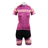 Ilpaladino Gentle Purple Flowers Summer Women's Short-Sleeve Cycling Suit Jersey Biking Shirts Breathable Outdoor Sports Gear Leisure Biking T-shirt Sports Clothes NO.631 -  Cycling Apparel, Cycling Accessories | BestForCycling.com 