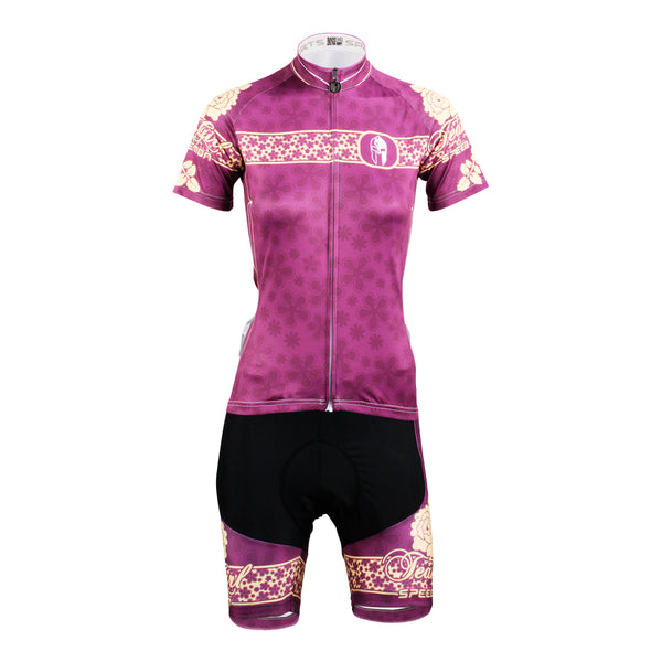 Ilpaladino Gentle Purple Flowers Summer Women's Short-Sleeve Cycling Suit Jersey Biking Shirts Breathable Outdoor Sports Gear Leisure Biking T-shirt Sports Clothes NO.631 -  Cycling Apparel, Cycling Accessories | BestForCycling.com 