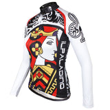 Playing Cards Poker Face Clubs Queen Women's Long Sleeves Cycling Suit Jerseys NO.640 -  Cycling Apparel, Cycling Accessories | BestForCycling.com 