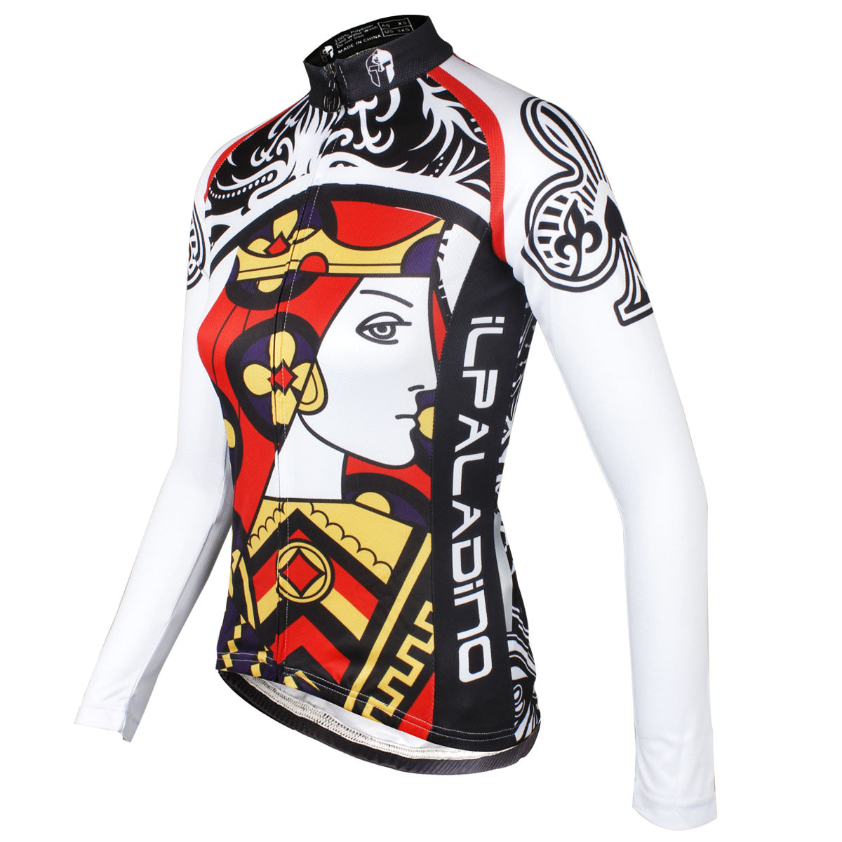 ILPALADINO Playing Cards Poker Face Clubs Queen Women's Long Sleeves Cycling Suit Jerseys Bike Shirt Outdoor Sports Gear Leisure Biking T-shirt Sports Clothes Face Cards Court Cards NO.640 -  Cycling Apparel, Cycling Accessories | BestForCycling.com 
