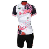 ILPALADINO Women's Long Sleeves Red Flower Cycling Apparel Outdoor Sports Gear Leisure Biking T-shirt Clothing Suits with Tights NO.542 -  Cycling Apparel, Cycling Accessories | BestForCycling.com 