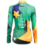 Women MTB Jerseys TRAVEL THE WORLD Yellow Golden Star Green Women Cycling Jerseys 596 -  Cycling Apparel, Cycling Accessories | BestForCycling.com 