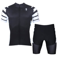 ILPALADINO Wolf Soldier Man's Short-sleeve Cycling Stripy Suit Team Kit Jacket Summer Suit Spring Autumn Clothes Sportswear Apparel Outdoor Sports Gear Leisure Biking T-shirt Black NO.007 -  Cycling Apparel, Cycling Accessories | BestForCycling.com 