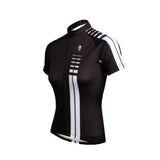 Woman White striped Black Cool Short/long-sleeve Cycling Jersey NO.646 -  Cycling Apparel, Cycling Accessories | BestForCycling.com 