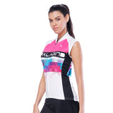 Pink Blue Mosaic Women's Cycling Sleeveless Bike Jersey T-shirt Summer Spring Road Bike Wear Mountain Bike MTB Clothes Sports Apparel Top NO. 788 -  Cycling Apparel, Cycling Accessories | BestForCycling.com 