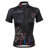 Black Woman's Cycling Jerseys Black embroidery Jerseys.712 -  Cycling Apparel, Cycling Accessories | BestForCycling.com 