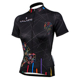 Black Woman's Cycling Jerseys Black embroidery Jerseys.712 -  Cycling Apparel, Cycling Accessories | BestForCycling.com 