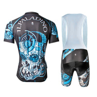 ILPALADINO Sick Skull Men's Cycling Jersey Fashion Bicycling Pro Cycle Clothing Racing Apparel Outdoor Sports Leisure Biking T-shirt  Black and Blue Comfortable Biking Apparel 738 -  Cycling Apparel, Cycling Accessories | BestForCycling.com 