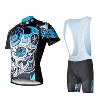 ILPALADINO Sick Skull Men's Cycling Jersey Fashion Bicycling Pro Cycle Clothing Racing Apparel Outdoor Sports Leisure Biking T-shirt  Black and Blue Comfortable Biking Apparel 738 -  Cycling Apparel, Cycling Accessories | BestForCycling.com 