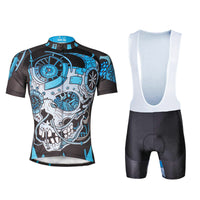 ILPALADINO Sick Skull Men's Cycling Jersey Fashion Bicycling Pro Cycle Clothing Racing Apparel Outdoor Sports Leisure Biking T-shirt  Black and Blue Comfortable Biking Apparel 738 -  Cycling Apparel, Cycling Accessories | BestForCycling.com 