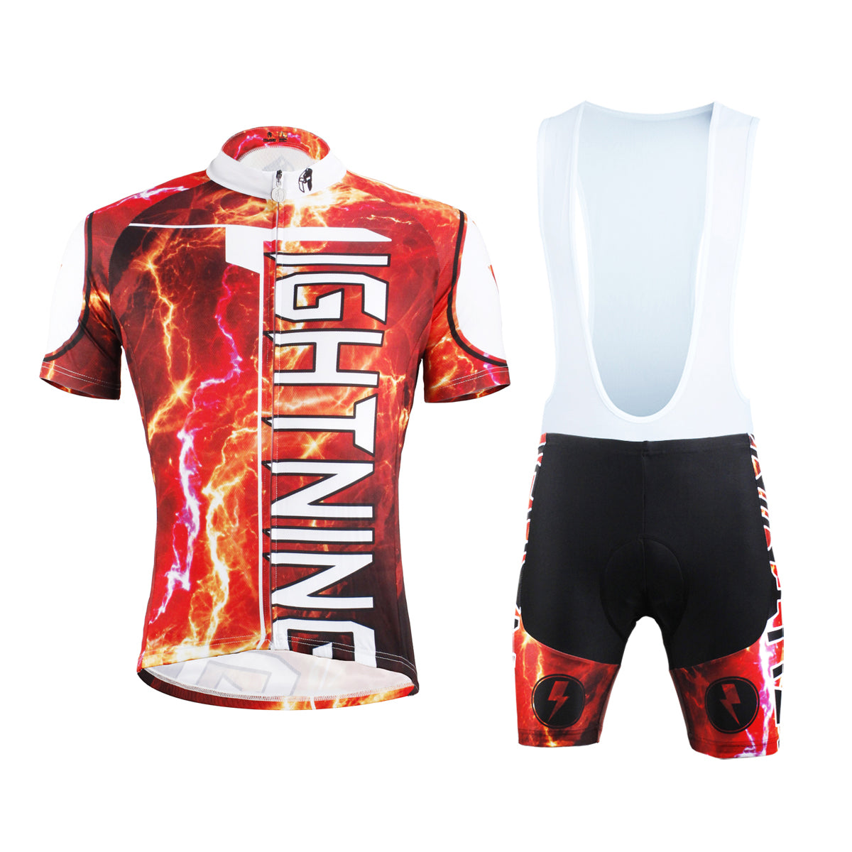 Ilpaladino Thunderstorm Flashing Lightning Storm Natural Phenomenon Red Cycling Short-sleeve Suit /Jersey Exercise Bicycling Pro Cycle Clothing Racing Apparel Outdoor Sports Leisure Biking Shirts Team Kit NO.624 -  Cycling Apparel, Cycling Accessories | BestForCycling.com 