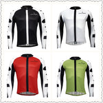Men's Breathable Long-sleeve White Cycling Jersey with Black-strip Outdoor Leisure Sport Biking Shirt Winter Bicycle Sportswear clothing(velvet) 773 -  Cycling Apparel, Cycling Accessories | BestForCycling.com 
