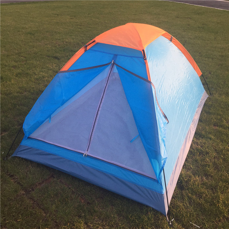 2 Person One-Layer Outdoor Wild Camping Dome Backpacking Camp Tents Shelters Waterproof well-ventilated Blue/Orange -  Cycling Apparel, Cycling Accessories | BestForCycling.com 
