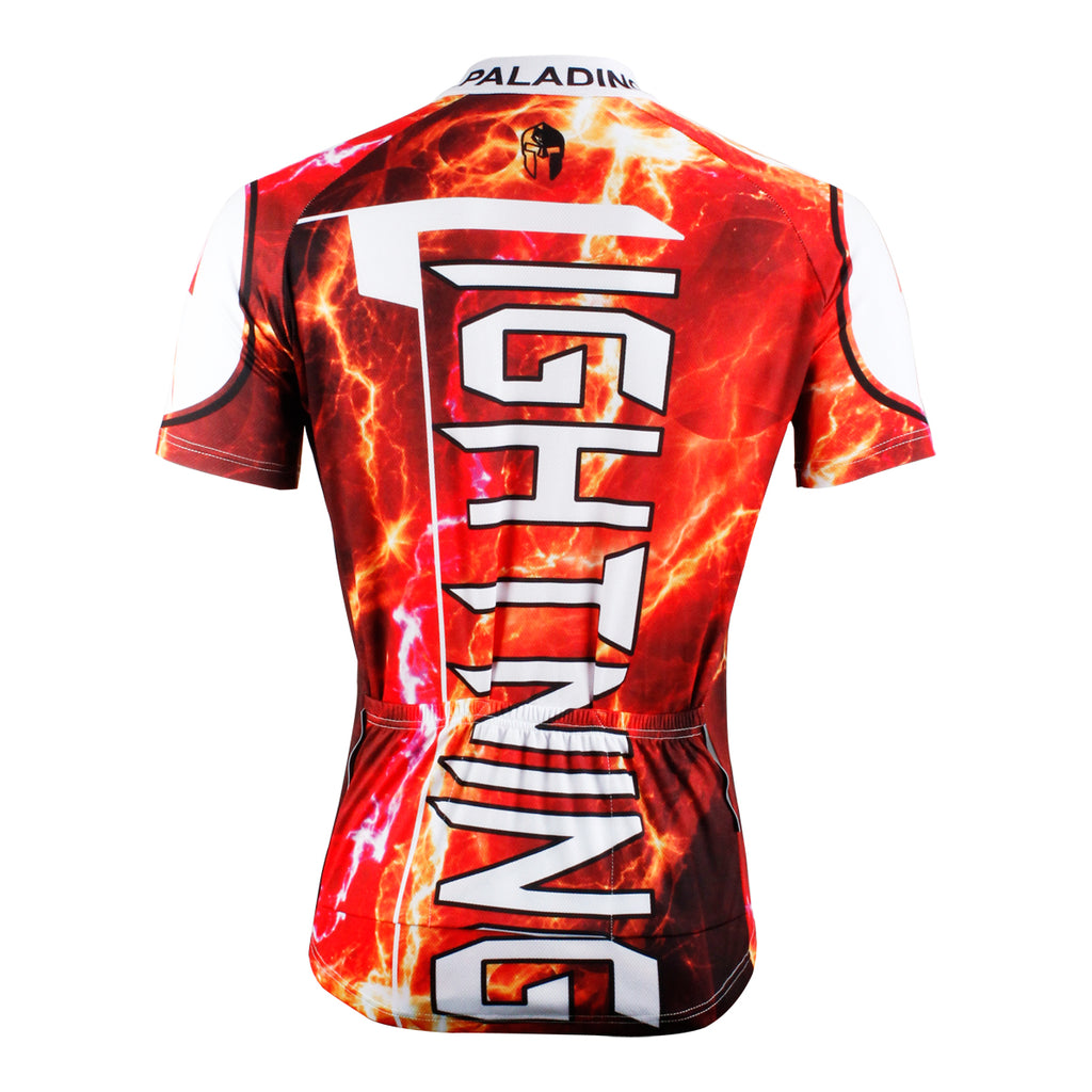 Ilpaladino Thunderstorm Flashing Lightning Storm Natural Phenomenon Red Cycling Short-sleeve Suit /Jersey Exercise Bicycling Pro Cycle Clothing Racing Apparel Outdoor Sports Leisure Biking Shirts Team Kit NO.624 -  Cycling Apparel, Cycling Accessories | BestForCycling.com 