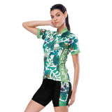 Tropical Plant Fresh Green Leaves Nordic Style Women's Cycling Short-sleeve Bike Jersey/Kit T-shirt Summer Spring Road Bike Wear Mountain Bike MTB Clothes Sports Apparel Top / Suit NO. 803 -  Cycling Apparel, Cycling Accessories | BestForCycling.com 