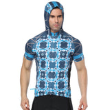Blue Phantoscope Outdoor Running Cycling Fitness Extreme Sports Mens T-shirts Hooded Short-sleeve Jacket Clothing and Riding Gear with Cap Quick dry Breathable NO.819 -  Cycling Apparel, Cycling Accessories | BestForCycling.com 