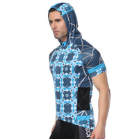 Blue Phantoscope Outdoor Running Cycling Fitness Extreme Sports Mens T-shirts Hooded Short-sleeve Jacket Clothing and Riding Gear with Cap Quick dry Breathable NO.819 -  Cycling Apparel, Cycling Accessories | BestForCycling.com 