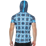 Blue Phantoscope Outdoor Running Cycling Fitness Extreme Sports Mens T-shirts Hooded Short-sleeve Jacket Clothing and Riding Gear with Cap Quick dry Breathable NO.819 -  Cycling Apparel, Cycling Accessories | BestForCycling.com 