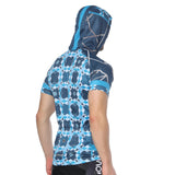 Blue Phantoscope Outdoor Running Cycling Fitness Extreme Sports Mens T-shirts Hooded Short-sleeve Jacket Clothing and Riding Gear with Cap Quick dry Breathable NO.819 -  Cycling Apparel, Cycling Accessories | BestForCycling.com 