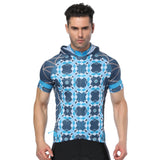Blue Phantoscope Outdoor Running Cycling Fitness Extreme Sports Mens T-shirts Hooded Short-sleeve Jacket Clothing and Riding Gear with Cap Quick dry Breathable NO.819 -  Cycling Apparel, Cycling Accessories | BestForCycling.com 