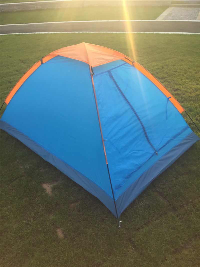 2 Person One-Layer Outdoor Wild Camping Dome Backpacking Camp Tents Shelters Waterproof well-ventilated Blue/Orange -  Cycling Apparel, Cycling Accessories | BestForCycling.com 