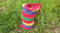 One/Two Person Large Outdoor Striped Canvas Hammock - Camping Travel Beach Backyard Garden Holiday Leisure Swing Tree Bed Safe Anti-tear with 2 Straps and Carry Bag Blue/Red -  Cycling Apparel, Cycling Accessories | BestForCycling.com 