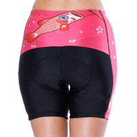 Flying Fish Carps Red Pink Womans Cycling Spinning Padded Bike Shorts UPF 50+ Spandex Clothing and Riding Gear Summer Pant Road Bike Wear Mountain Bike MTB Clothes Sports Apparel Quick dry Breathable NO. 806 -  Cycling Apparel, Cycling Accessories | BestForCycling.com 