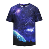 Meteor Shower Star Mens T-shirt Graphic 3D Printed Round-collar Short Sleeve Summer Casual Cool T-Shirts Fashion Top Tees DX802006# -  Cycling Apparel, Cycling Accessories | BestForCycling.com 