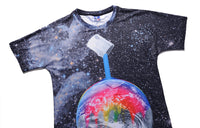 Color Paint the Earth Space Mens T-shirt Graphic 3D Printed Round-collar Short Sleeve Summer Casual Cool T-Shirts Fashion Top Tees DX802009# -  Cycling Apparel, Cycling Accessories | BestForCycling.com 