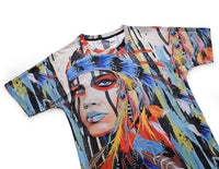 Abstract Painting Mens T-shirt 3D Printed Round-collar Short Sleeve Summer T-Shirts  DX803003# -  Cycling Apparel, Cycling Accessories | BestForCycling.com 