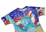American Statue of Liberty Mens T-shirt Graphic 3D Printed Round-collar Short Sleeve Summer Casual Cool T-Shirts Fashion Top Tees DX803006# -  Cycling Apparel, Cycling Accessories | BestForCycling.com 