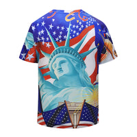 American Statue of Liberty Mens T-shirt Graphic 3D Printed Round-collar Short Sleeve Summer Casual Cool T-Shirts Fashion Top Tees DX803006# -  Cycling Apparel, Cycling Accessories | BestForCycling.com 