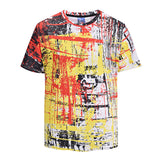 Graffiti Paint Mens T-shirt Graphic 3D Printed Round-collar Short Sleeve Summer Casual Cool T-Shirts Fashion Top Tees DX805008# -  Cycling Apparel, Cycling Accessories | BestForCycling.com 