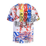 Colorful Graffiti Mens T-shirt Graphic 3D Printed Round-collar Short Sleeve Summer Casual Cool T-Shirts Fashion Top Tees DX805007# -  Cycling Apparel, Cycling Accessories | BestForCycling.com 